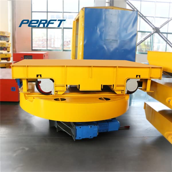 motorized rail cart with fork lift pockets for transporting 10t